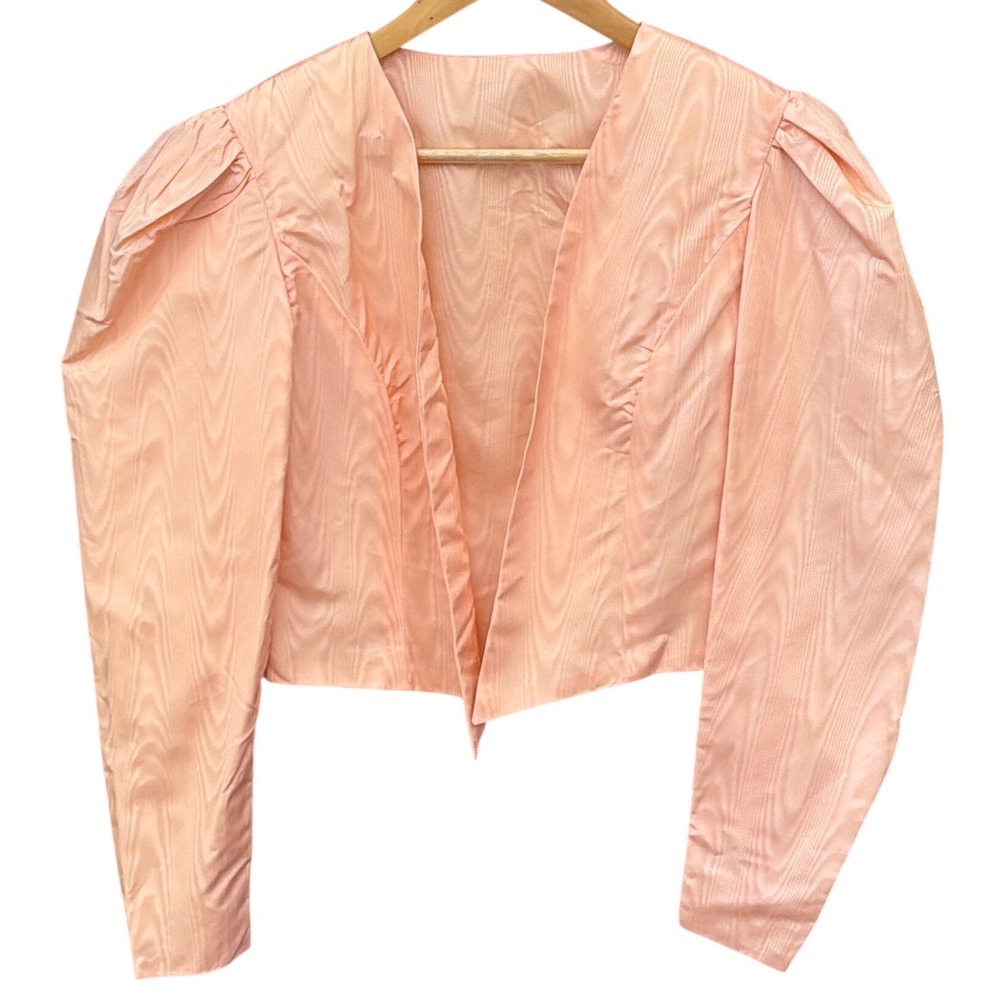 Vintage Cropped Bolero Jacket Regencycore 80's Prom Coquette Shrug Formalwear